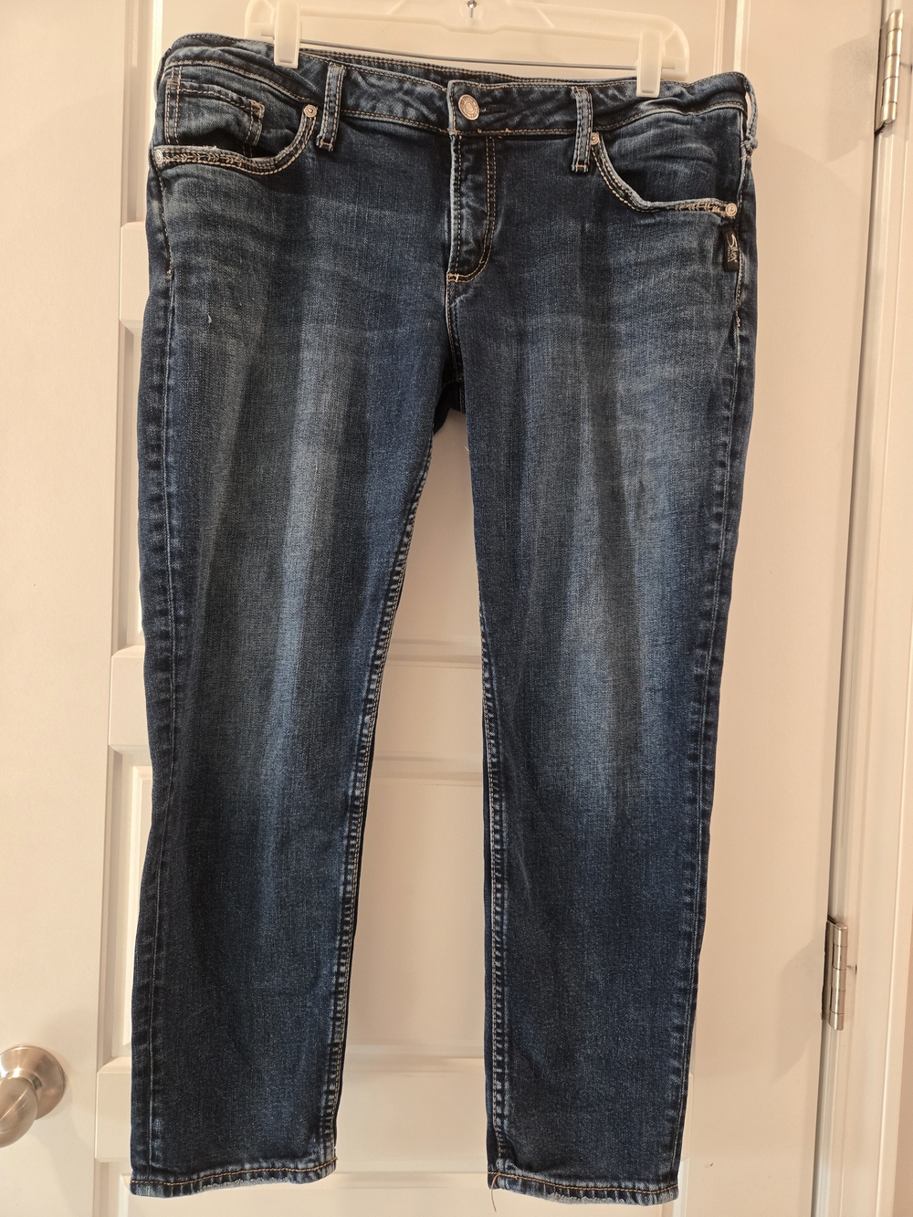 Silver Women’s Dark Blue Mid-Rise Straight Jeans
